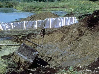 Diggin out the mud and peat