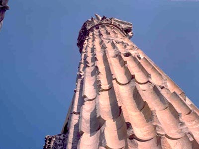 Looking up at a Greek Column